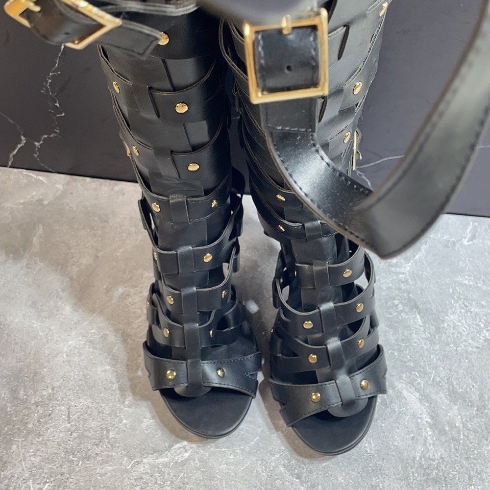 TimeTang Strap Heels Black Size 6.5m - Picture 7 of 9